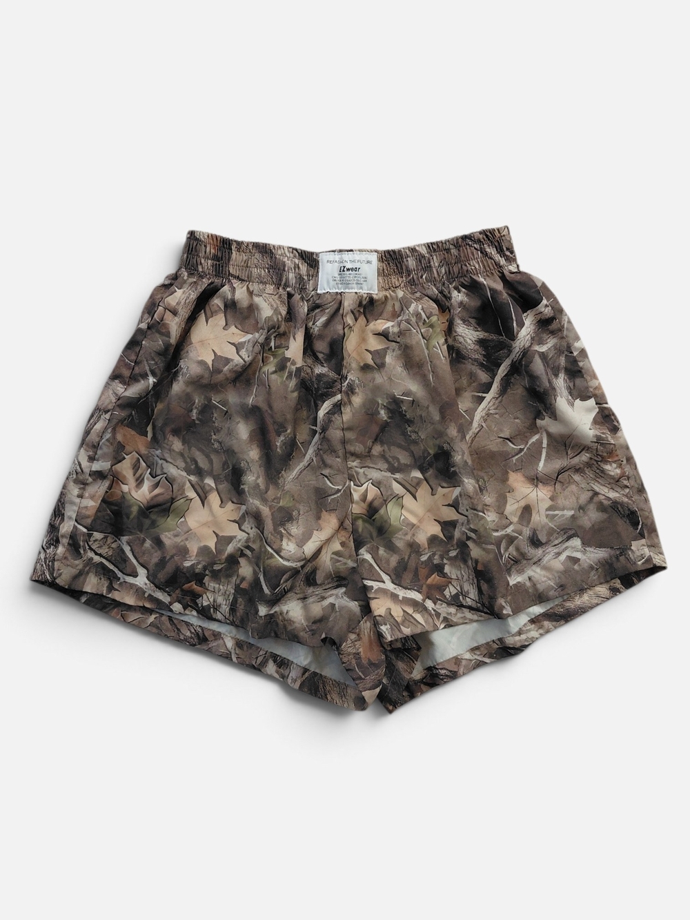 High-Rise Boxer Shorts Camo Real Tree Leaf Print Large SHEIN